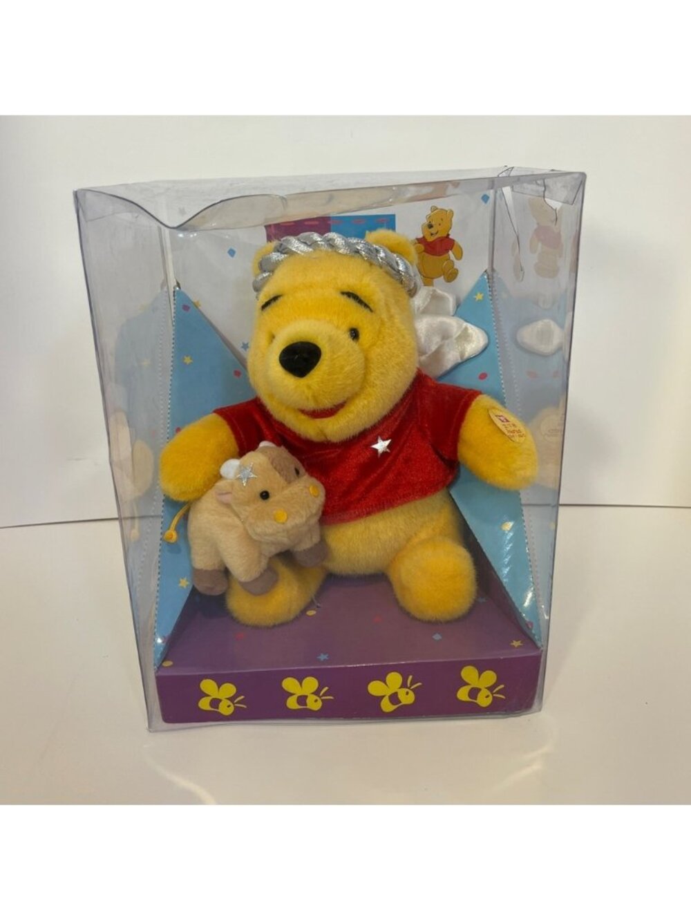 New Disney Hong Kong Winnie The Pooh Bear Plush Angel Cow Musical Grand Smart